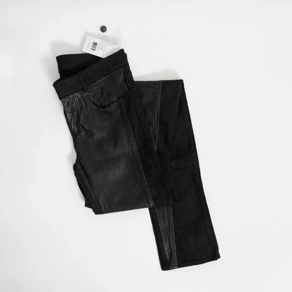 Helmut Lang Leather Front Pants - Picture 2 of 5